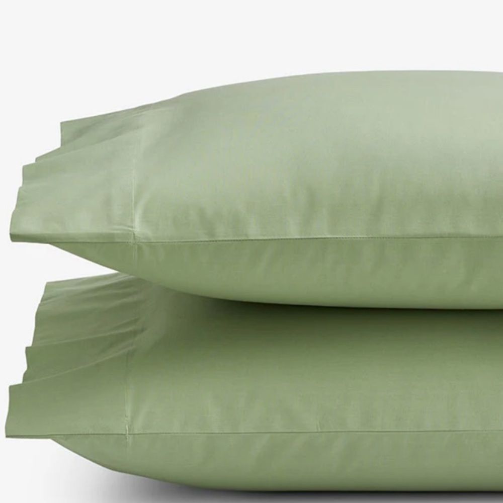 The Company Store Classic Cool Cotton Percale Pillowcase Set Standard Moss. NWOT